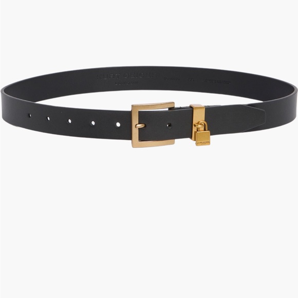 Kurt Geiger Accessories - Kurt Geiger London 30mm Padlock Keeper Leather Belt - Size Small / Medium